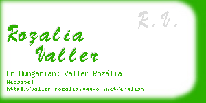 rozalia valler business card