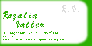 rozalia valler business card